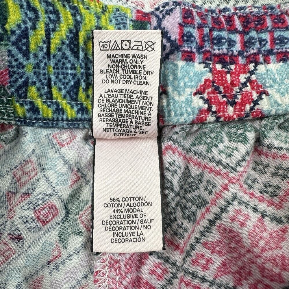 Victoria's Secret 2PC Pajama Set  Women's XS Pink Patchwork Americana Country - Picture 7 of 12